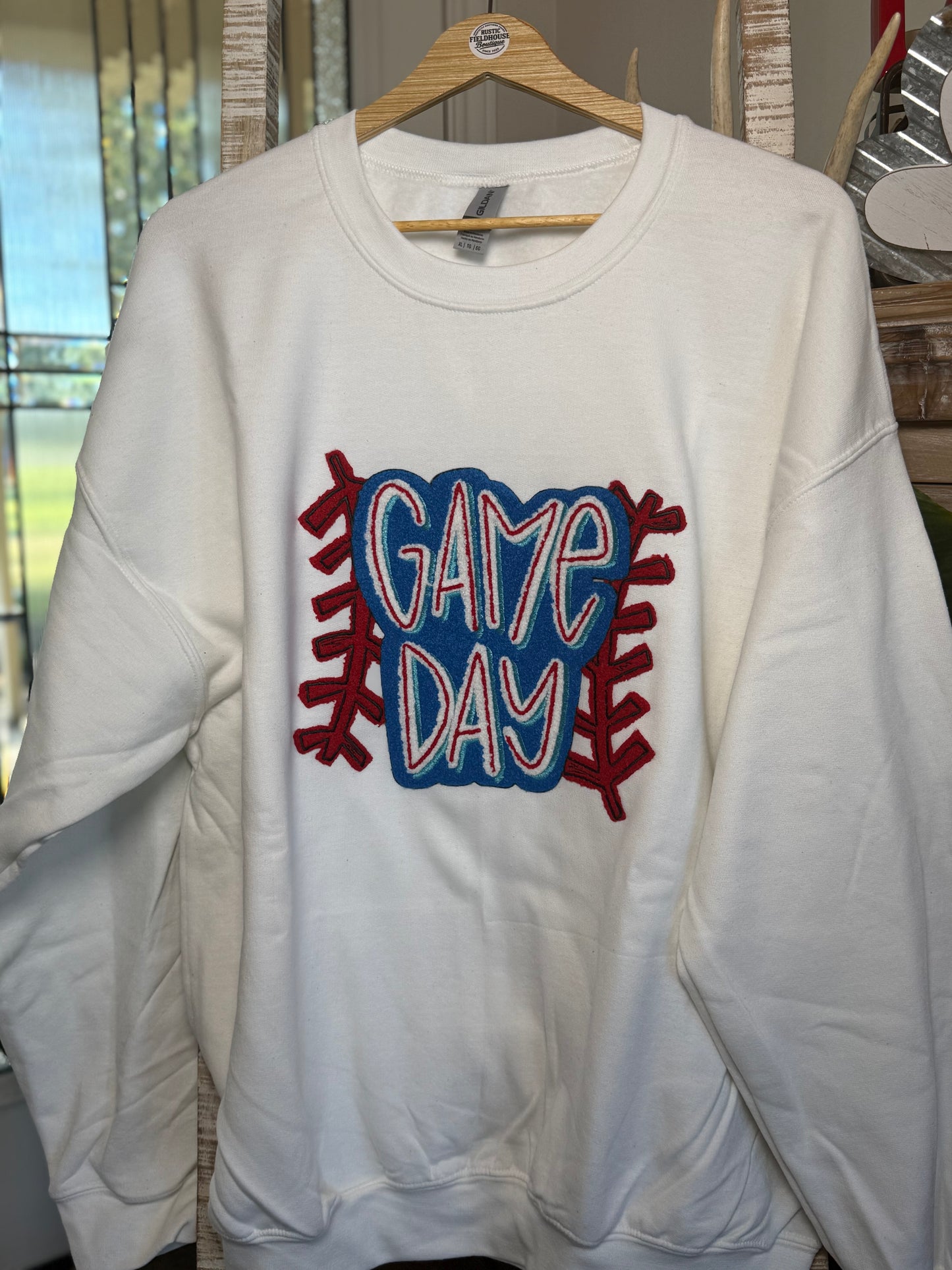 Game Day Baseball Stitch Sweatshirt