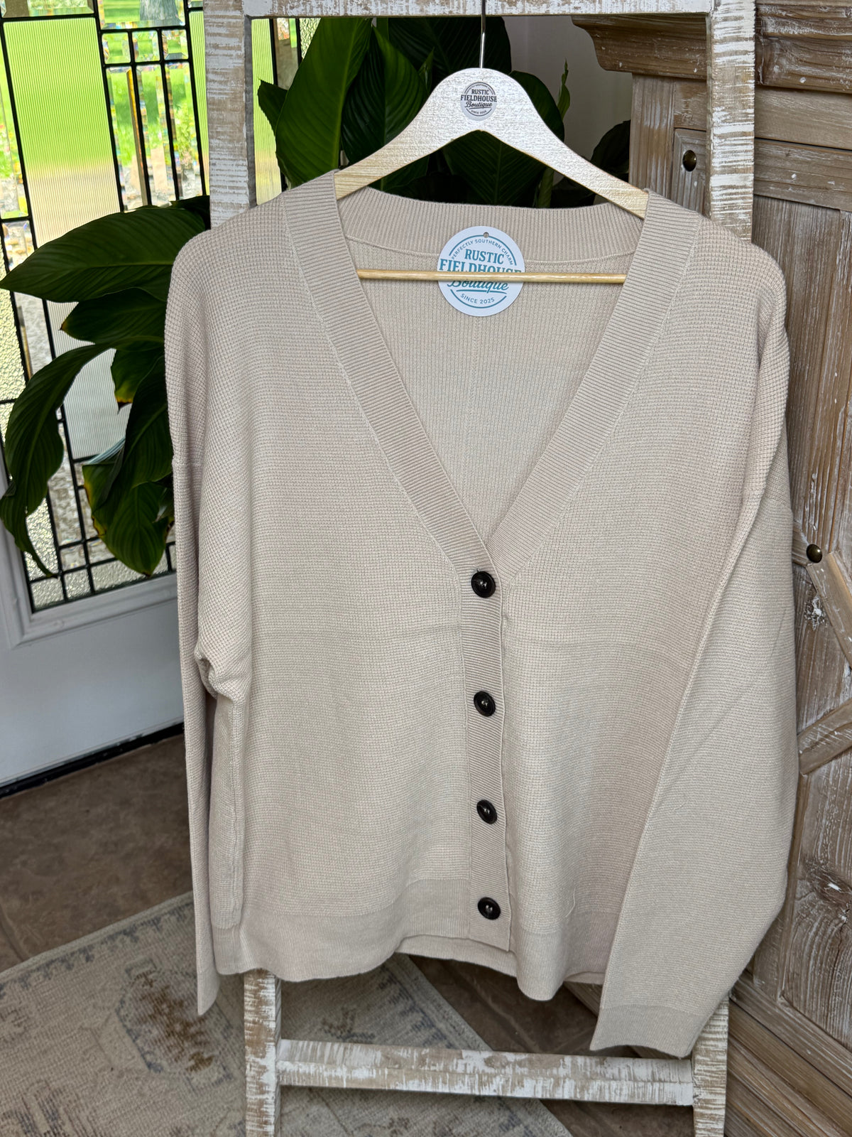 Sand Beige Sweater Cardigan