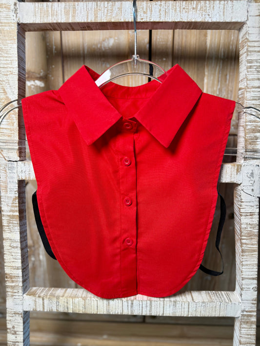 Red Corporate Faux Collar