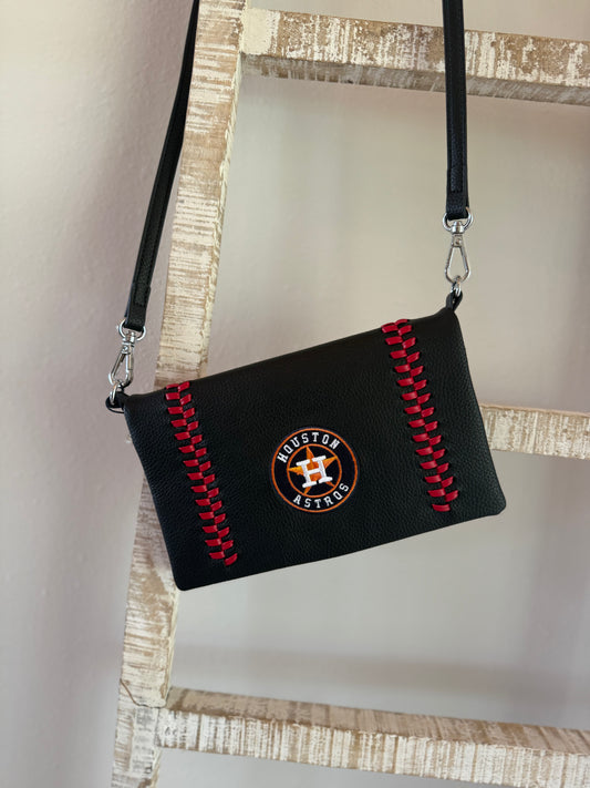 Houston Astros Mini Crossbody Purse in Black
