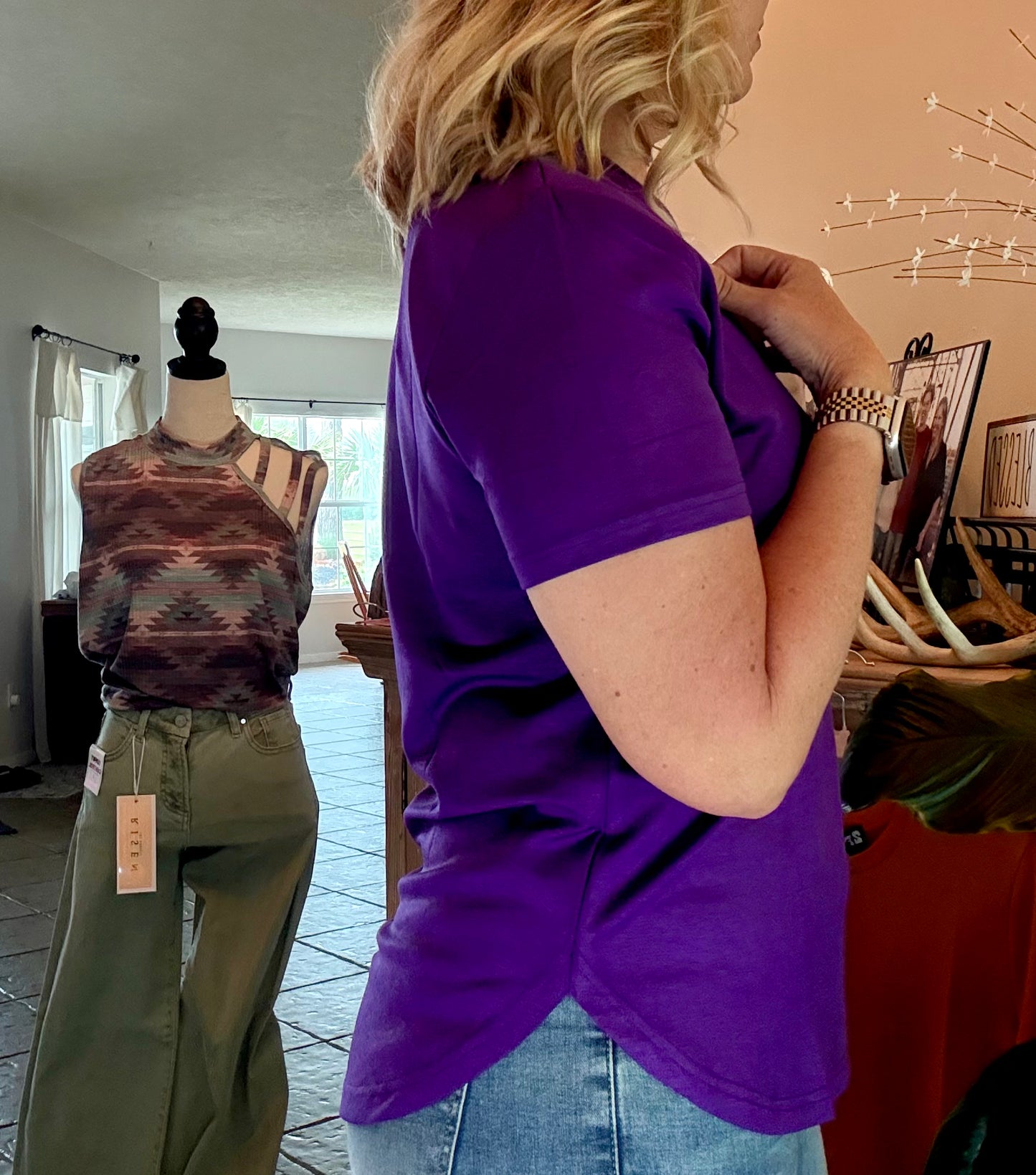 Cloud Basic Free Tee in Purple