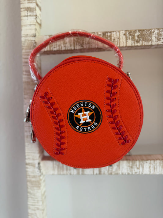 Astros Round Orange Crossbody