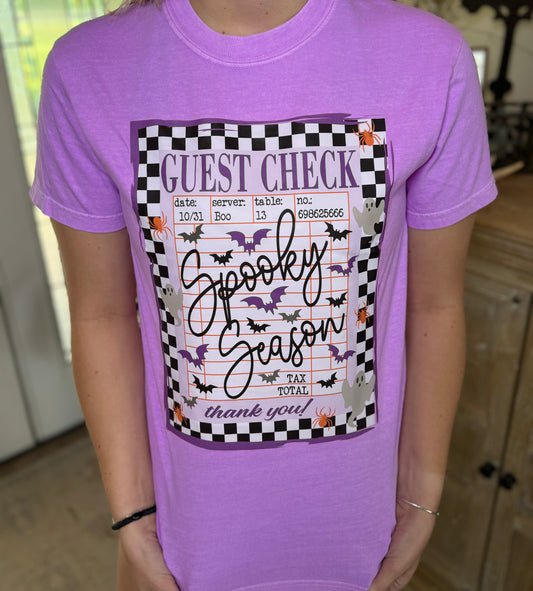 Spooky Season Guest Check Tee