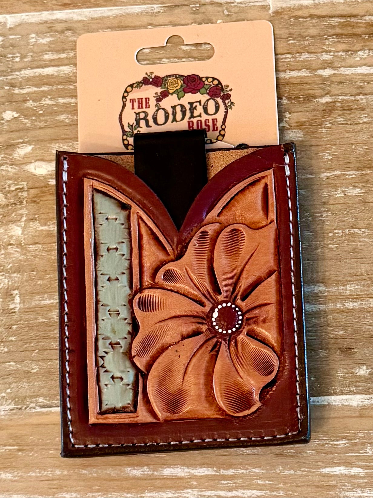 Leather Boot Wallet Brown