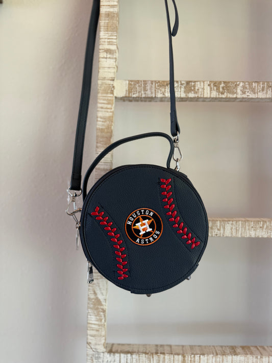 Astros Blue Round Crossbody