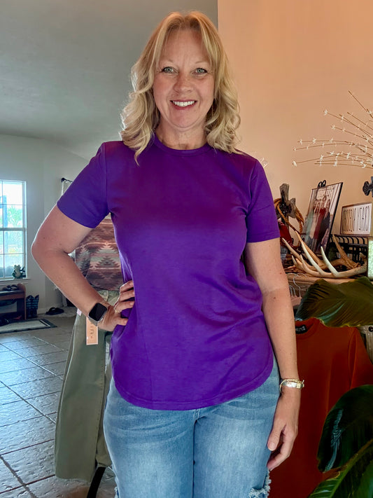 Cloud Basic Free Tee in Purple