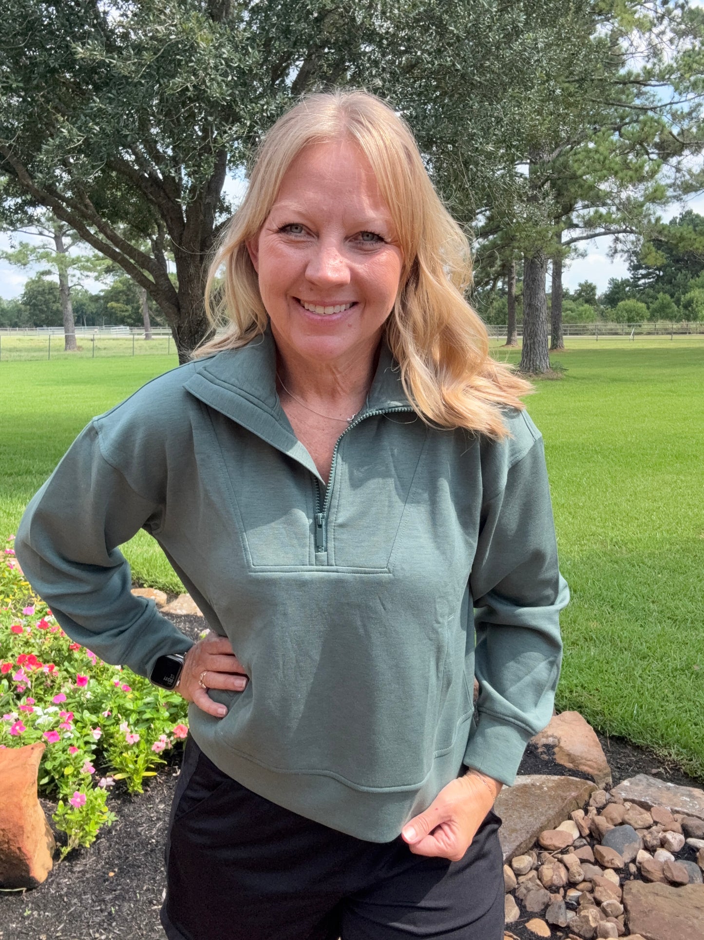 Scuba 1/2 Zip Pullover - Forest Green