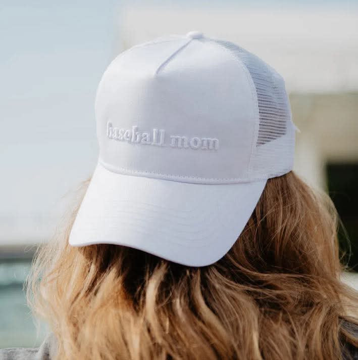 Baseball Mom 3D Embroidered Trucker Hat