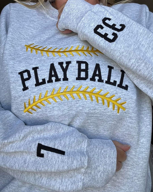Softball Embroidered Crew