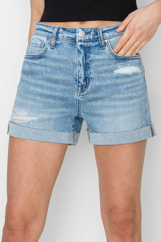 Risen High Rise Cuffed Shorts