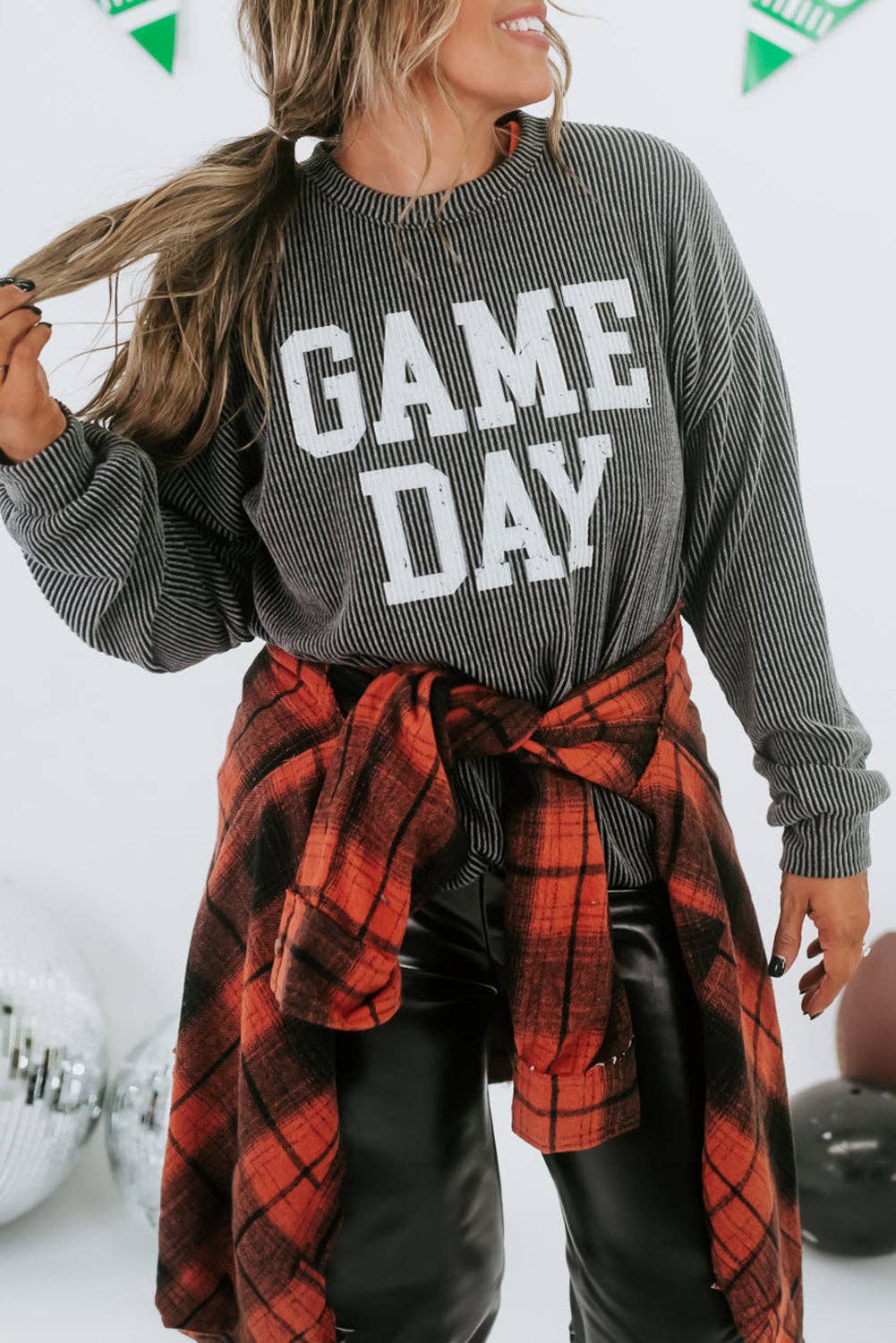 Grey GAME DAY Top