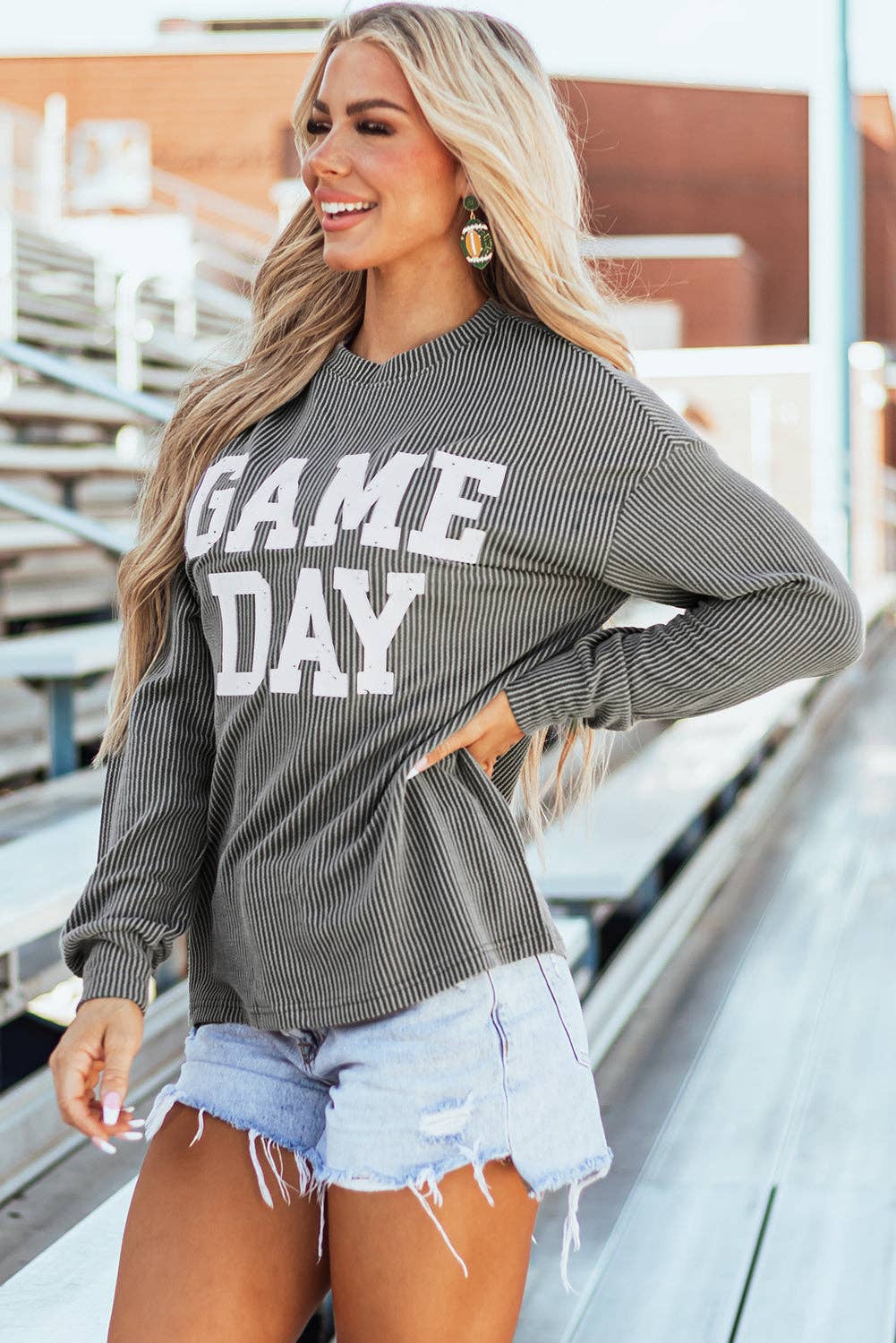 Grey GAME DAY Top